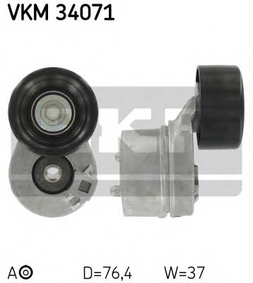 SKF VKM 34071 Натяжной ролик, поликлиновой