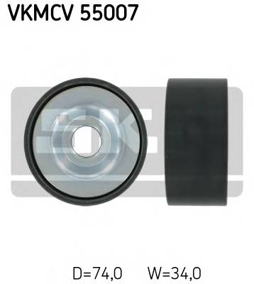 SKF VKMCV 55007 Натяжний ролик, полікліновий