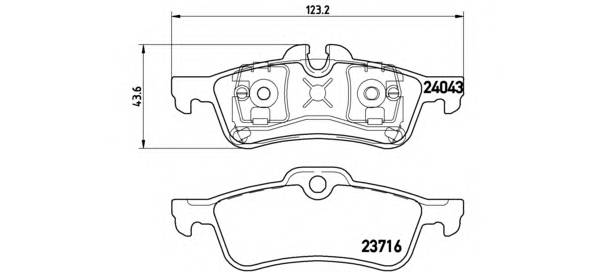 BREMBO P 06 032 Комплект тормозных колодок,