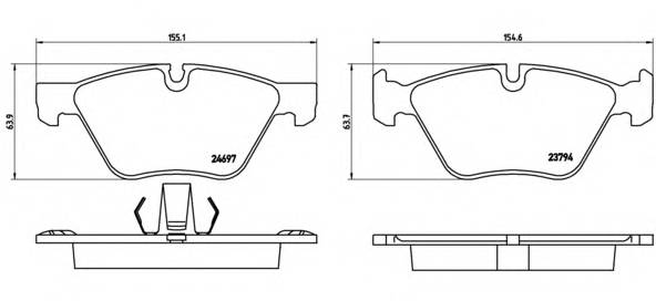 BREMBO P 06 060 Комплект гальмівних колодок,