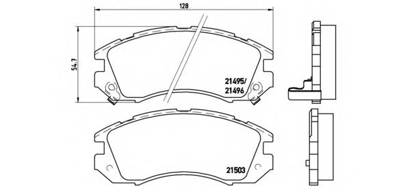 BREMBO P 78 004 Комплект тормозных колодок,