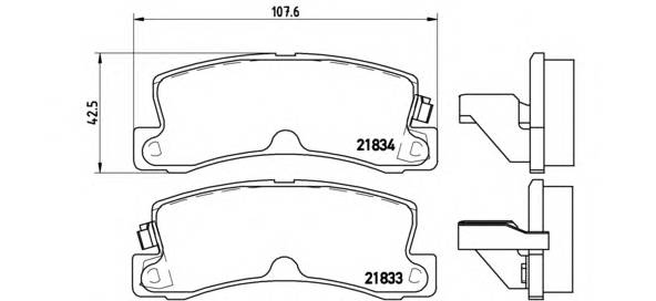 BREMBO P 83 015 Комплект гальмівних колодок,