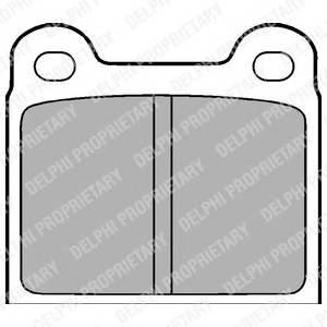 DELPHI LP18 Комплект гальмівних колодок,