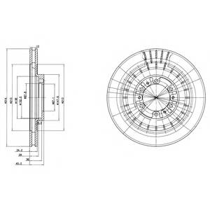 DELPHI BG3847 Тормозной диск