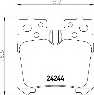 HELLA 8DB 355 006-651 Комплект тормозных колодок,