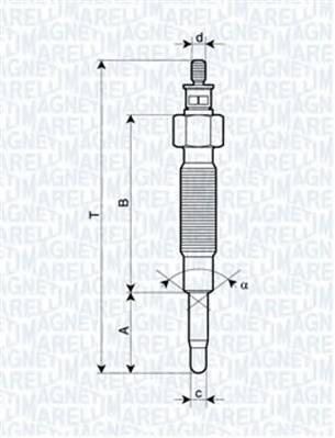 MAGNETI MARELLI 062900019304 Свеча накаливания