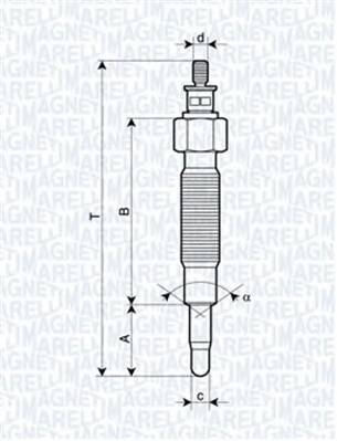 MAGNETI MARELLI 062900037304 Свеча накаливания