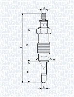 MAGNETI MARELLI 062582804304 Свеча накаливания