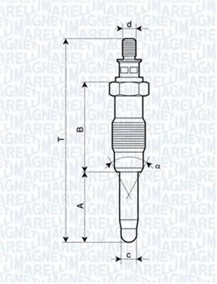 MAGNETI MARELLI 062900010304 Свеча накаливания