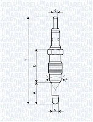 MAGNETI MARELLI 062900011304 Свеча накаливания