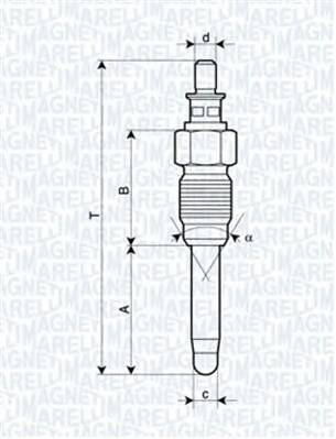 MAGNETI MARELLI 062900059304 Свеча накаливания