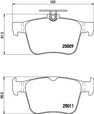 HELLA 8DB 355 020-261 Комплект гальмівних колодок,