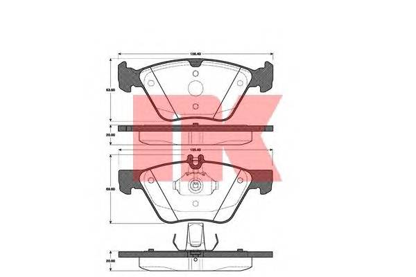 NK 223331 Комплект гальмівних колодок,