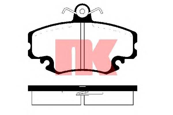 NK 229957 Комплект тормозных колодок,