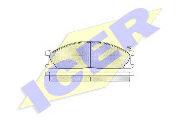 ICER 140884 Комплект тормозных колодок,