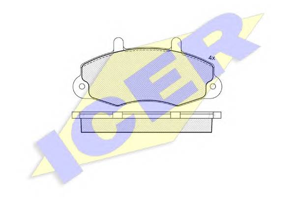 ICER 140896 Комплект тормозных колодок,