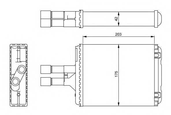 NRF 54242 Теплообменник, отопление салона