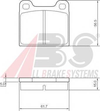 A.B.S. 36009 Комплект тормозных колодок,