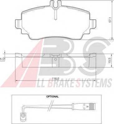 A.B.S. 37336 Комплект тормозных колодок,