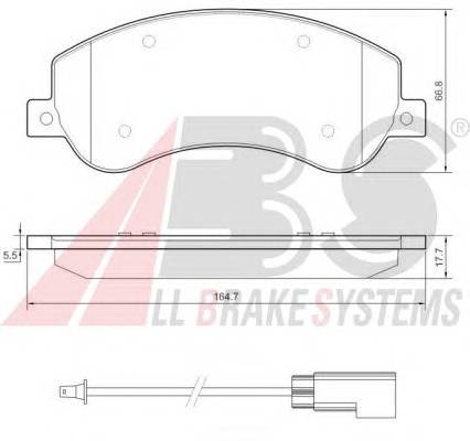 A.B.S. 37558 Комплект тормозных колодок,