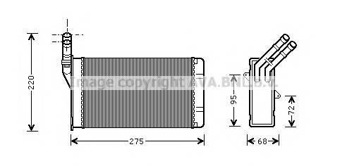 AVA QUALITY COOLING CN6055 Теплообменник, отопление салона