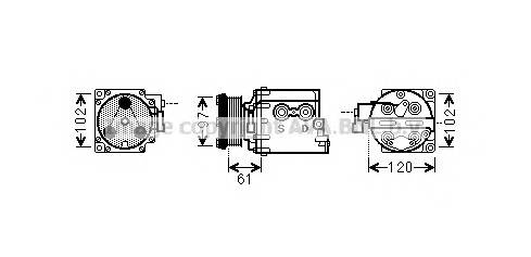 AVA QUALITY COOLING FDAK436 Компрессор, кондиционер