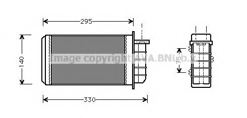 AVA QUALITY COOLING FT6183 Теплообменник, отопление салона