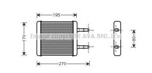 AVA QUALITY COOLING HY6061 Теплообменник, отопление салона