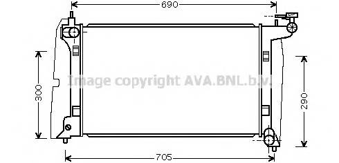 AVA QUALITY COOLING TO2302 Радиатор, охлаждение двигателя