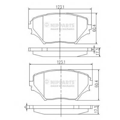 NIPPARTS J3602095 Комплект гальмівних колодок,