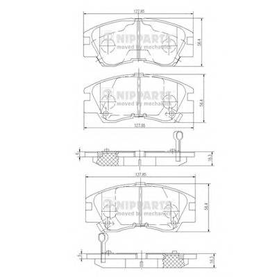 NIPPARTS J3605027 Комплект гальмівних колодок,