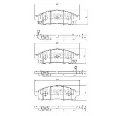 NIPPARTS N3601101 Комплект гальмівних колодок,