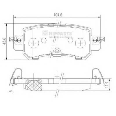 NIPPARTS N3613026 Комплект гальмівних колодок,