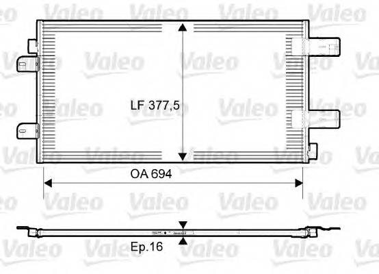 VALEO 814003 Конденсатор, кондиционер