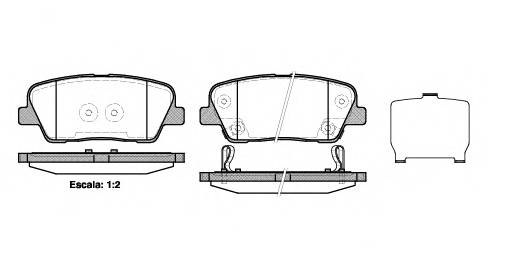 WOKING P13743.02 Комплект тормозных колодок,