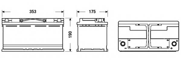 EXIDE EK950 Стартерная аккумуляторная батарея;