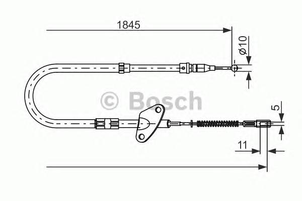 BOSCH 1 987 477 119 Трос, стоянкова гальмівна