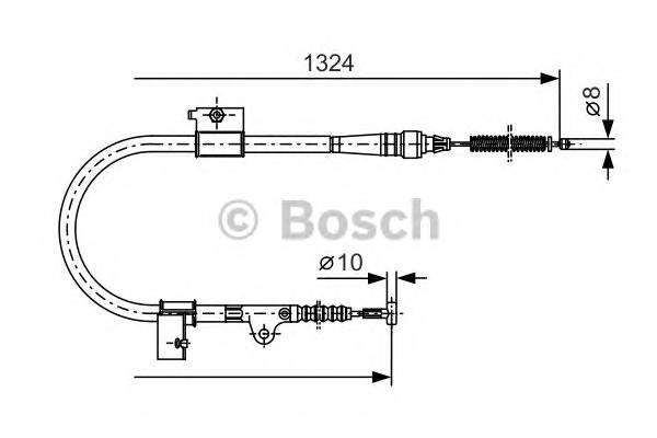 BOSCH 1 987 477 756 Трос, стоянкова гальмівна