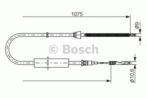 BOSCH 1 987 477 808 Трос, стоянкова гальмівна