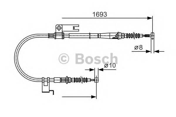 BOSCH 1 987 477 917 Трос, стоянкова гальмівна