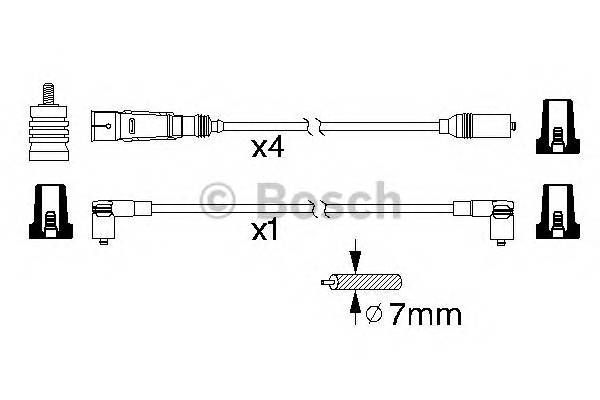 BOSCH 0 986 356 338 Комплект проводов зажигания