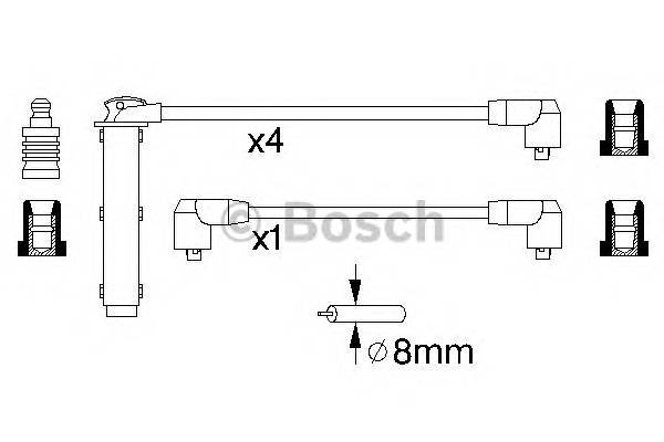 BOSCH 0 986 356 802 Комплект дротів запалювання