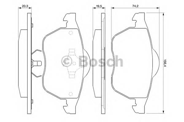 BOSCH 0 986 424 460 Комплект тормозных колодок,