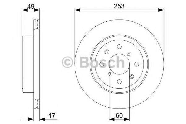 BOSCH 0 986 479 370 Гальмівний диск