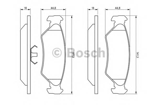 BOSCH 0 986 492 020 Комплект тормозных колодок,