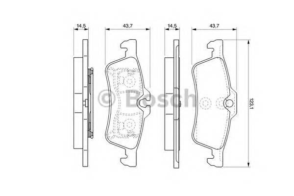 BOSCH 0 986 494 130 Комплект тормозных колодок,