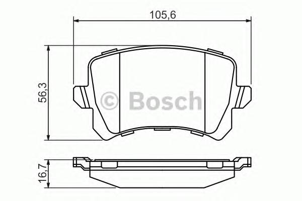 BOSCH 0 986 494 344 Комплект тормозных колодок,