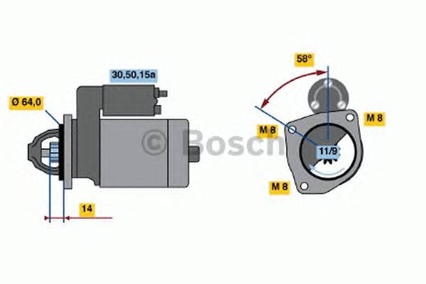 BOSCH 0 986 010 450 Стартер