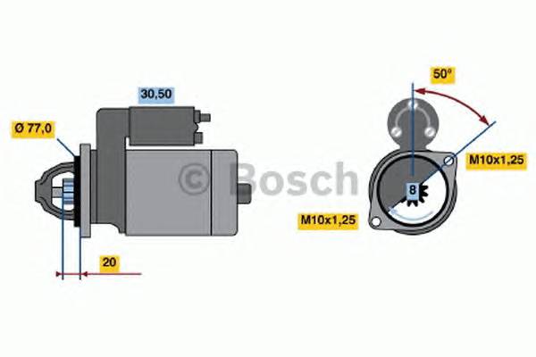 BOSCH 0 986 016 001 Стартер