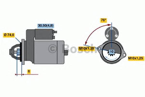 BOSCH 0 986 017 500 Стартер